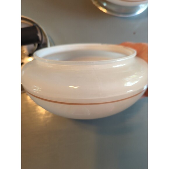 Ceiling Wall Light Fixture Dome Glass White Brown Roses Floral Vintage Country - Picture 4 of 11